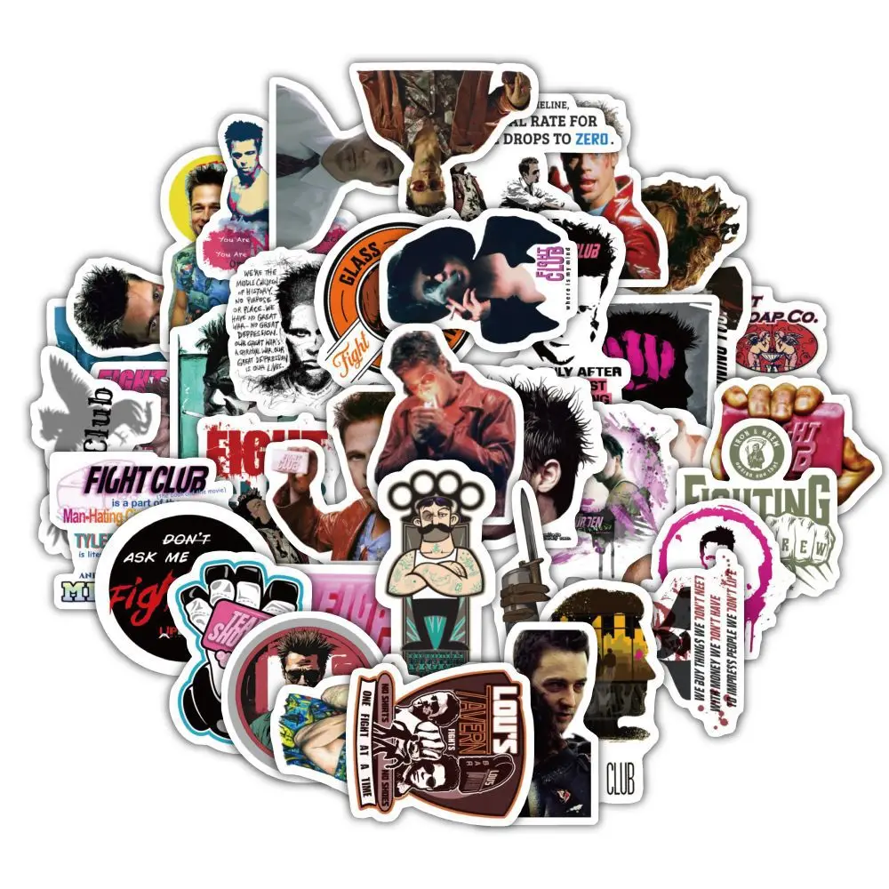 

10/30/60PCS Fight Club Stickers FOX Movie Decals Scarapbook Fridge Luggage Laptop Phone Guitar Bike Skateboard Decoration Toy