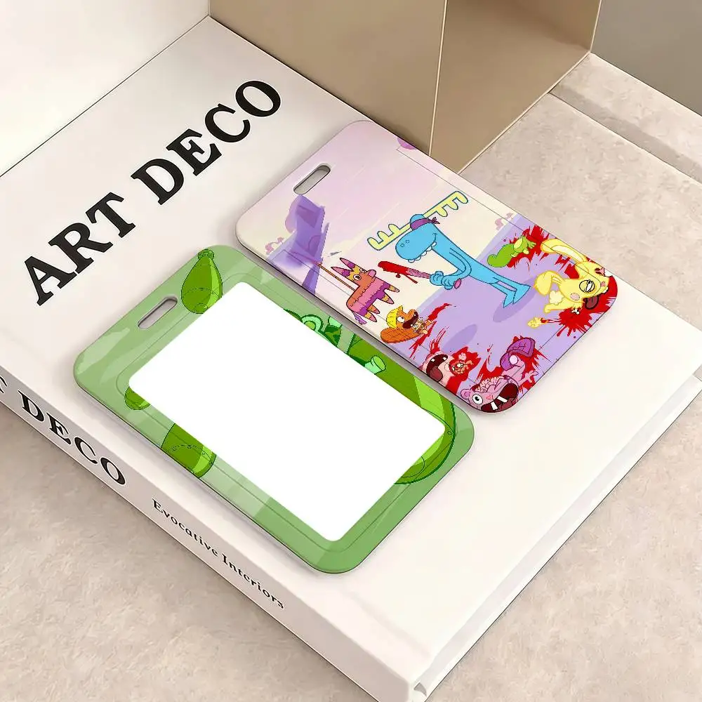 Happy Tree Friends Card Holder Student ID Case Daily Use Subway Commute Work Cover Office School Bus Protector