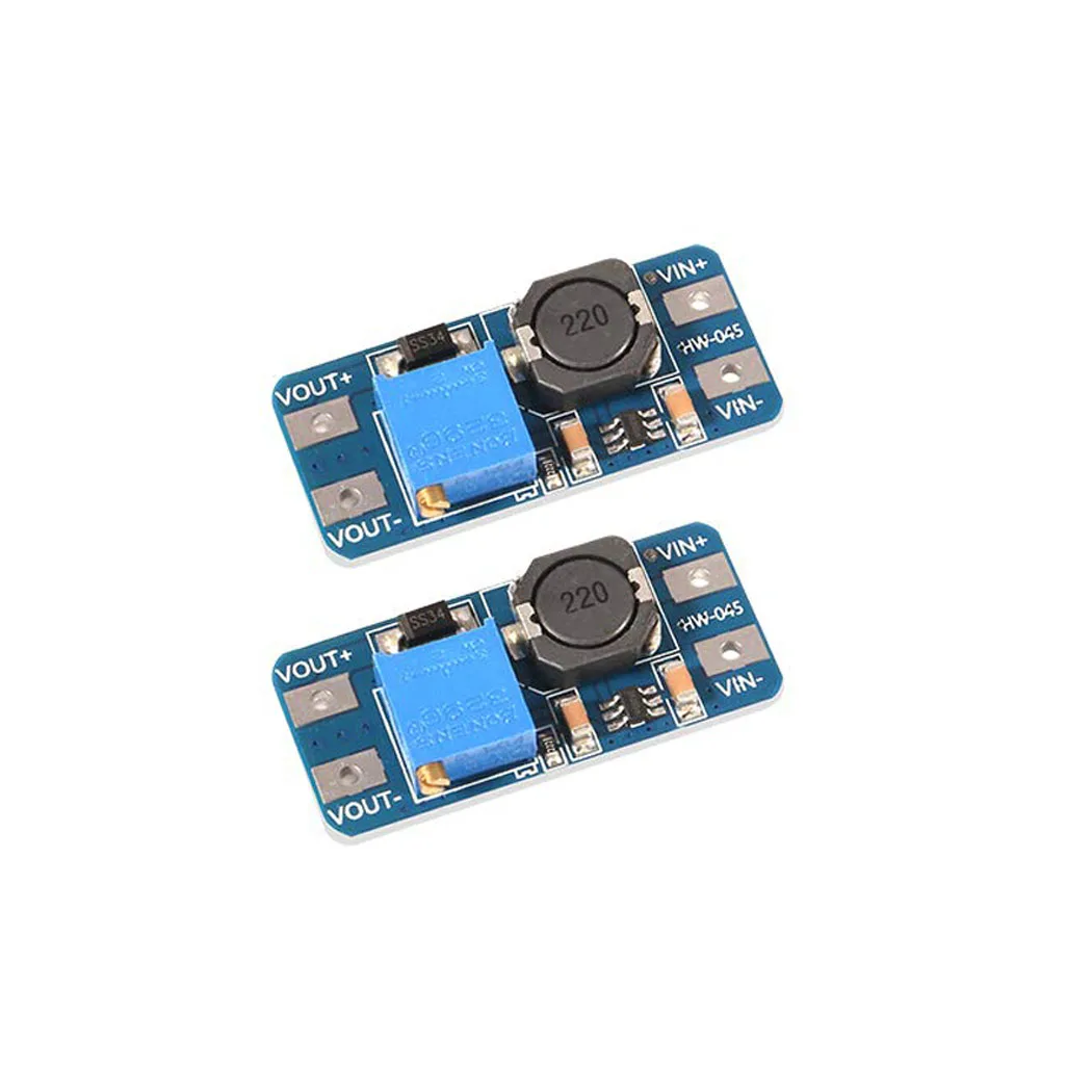 MT3608 DC-DC Boost Converter 2A Adjustable Step Up Module Voltage Regulator Board Input Voltage 2V-24V to 5V-28V Output Voltage