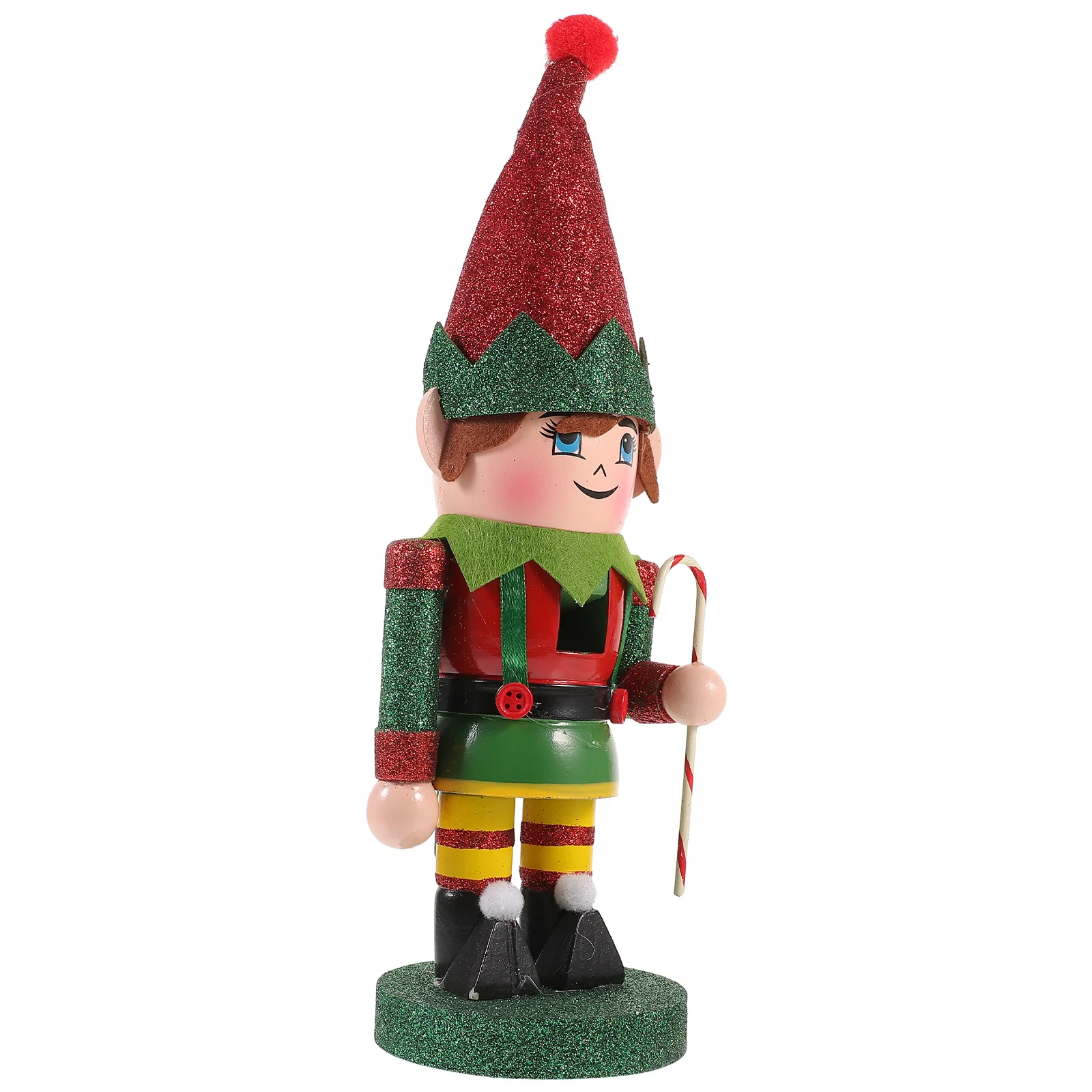 

Cute Wooden Nutcracker Statue Christmas Classic Xmas Nutcracker Ornament Desktop Wood Table Decor Xmas Table Ornament