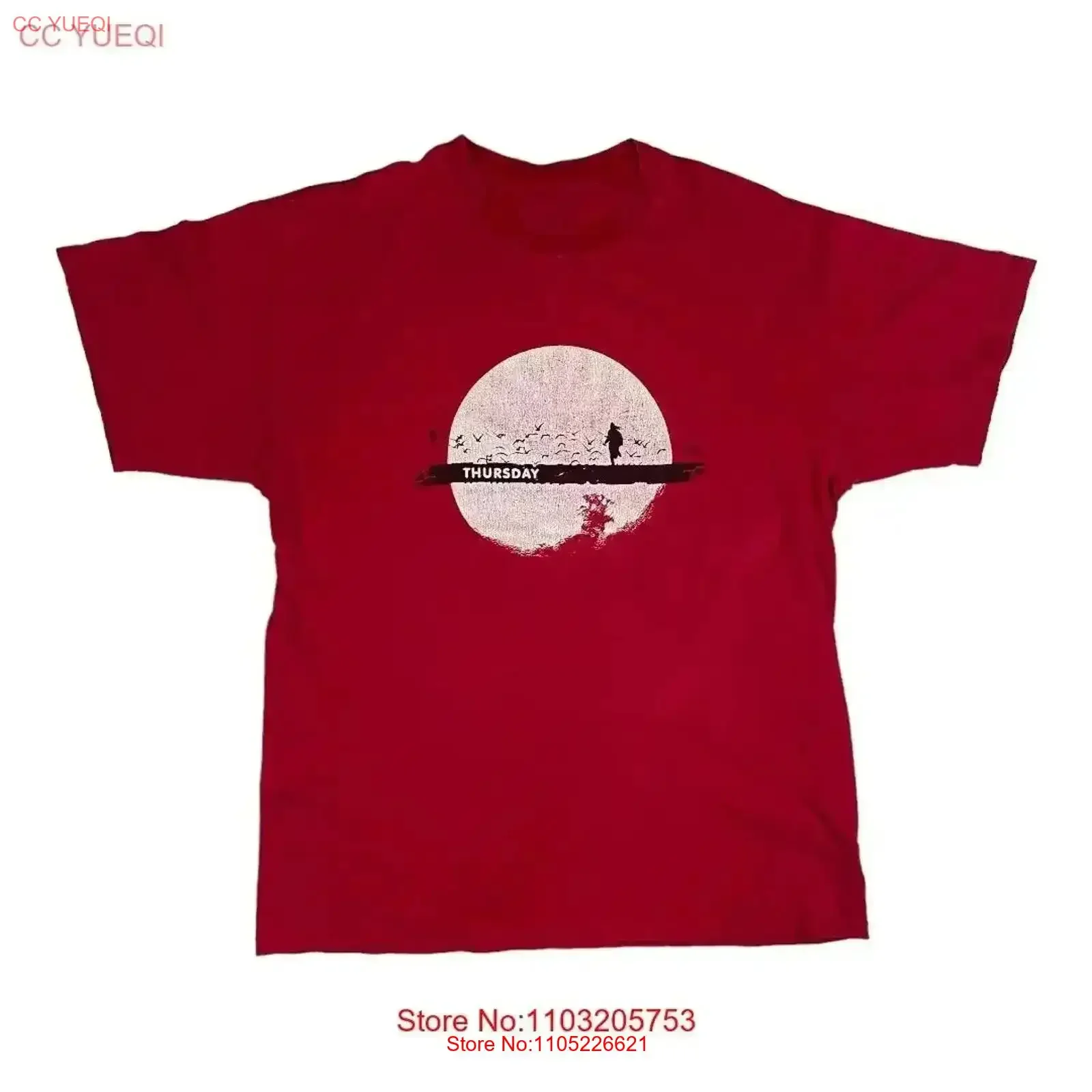 Nueva camiseta roja Popular de jueves Band de algodón de tamaño completo S 5XL vintage lavada para hombre cómoda y elegante ropa de diseñador de moda