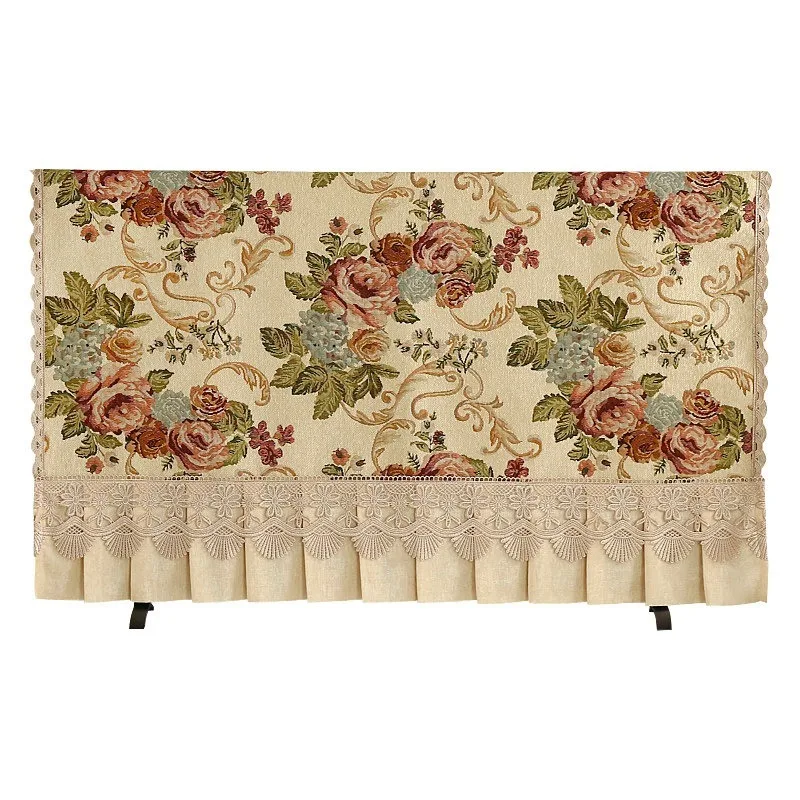 Premium American Light Luxury Chenille TV Dust Cloth, LCD Television Decorative Screen Protective Cover