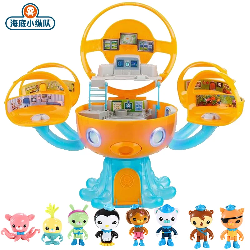 Kwazii Action Figure Scene Model Toy Children Birthday Gifts The Octonauts Octopod Castle Shark Adventure Plsyset Barnacle Peso