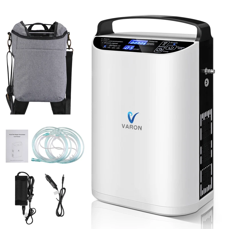 Varon NT-01 Pro 1-5l Instelbare Pulsstroom 93% ± 3% 0xy-gen Luchtconcentratie Draagbaar Voor Huis/Auto/Buitengebruik Ons/De Stock