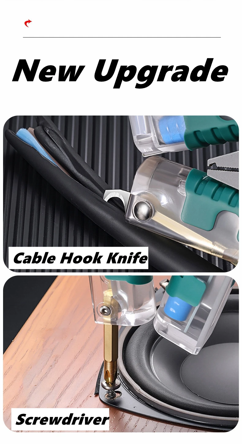 Foldalbe Wire Stripping Pliers Voltage Testing Cable Cutting Crimping Pliers Multifunctional Wire Stripper Electrician Pliers image 5