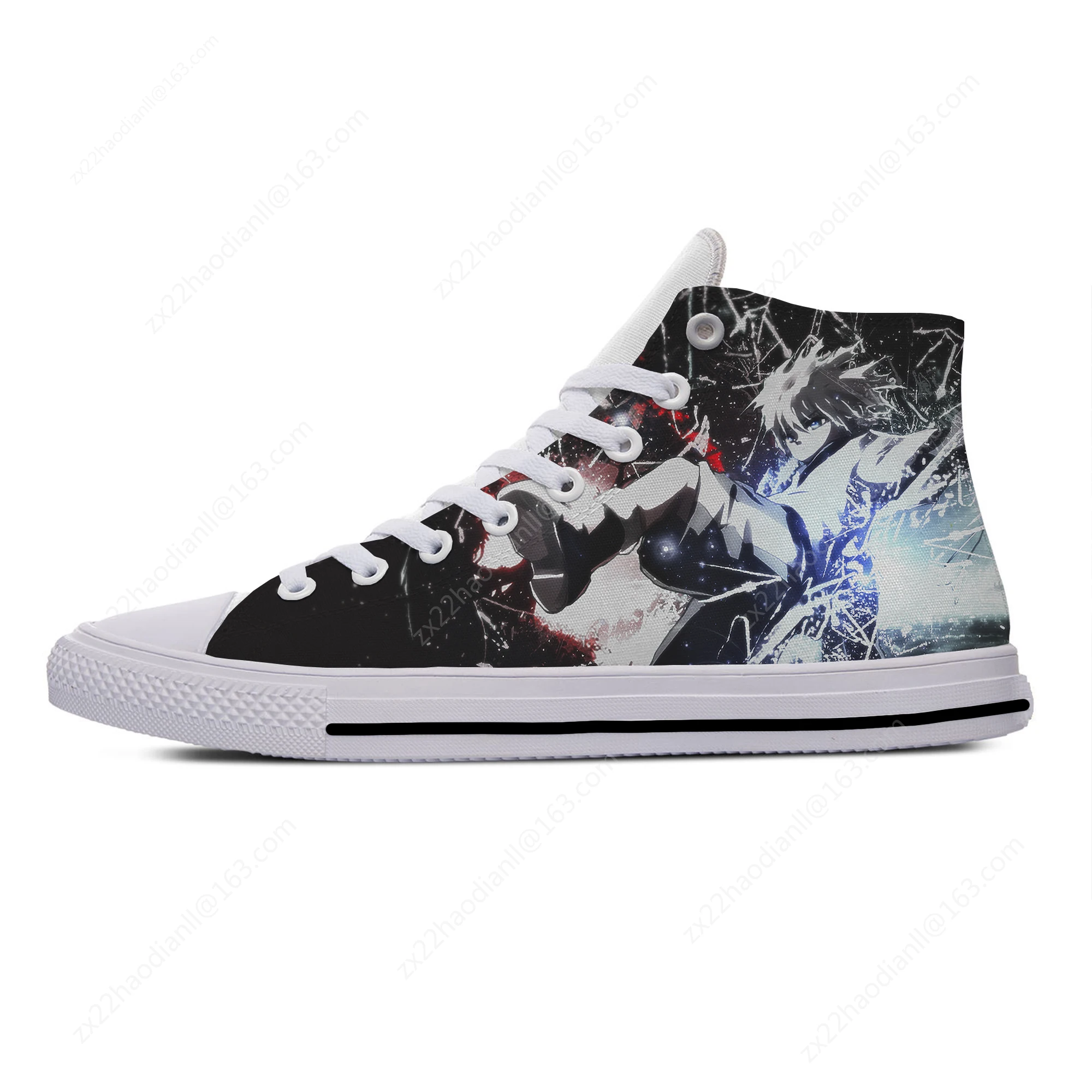Anime Manga Hunter X Hunter Killua Zoldyck Funny Casual Cloth Shoes High Top Lightweight Breathable 3D Print Men Women Sneakers
