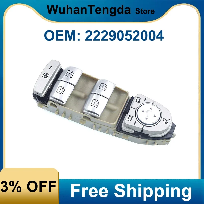 2139054803 2229052004   Elektrischer Fensterheberschalter für Mercedes Benz W213 W222 E-Klasse 4 CLS 300 350 400 450 AMG E63 43 180 200