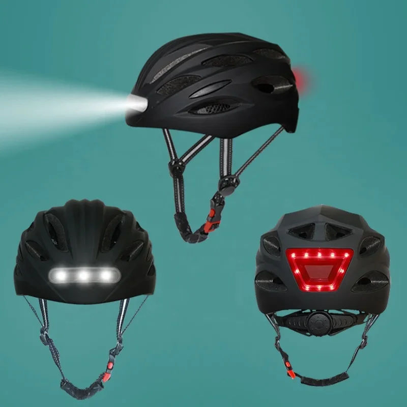 LED Helmet Motorcycle With Taillight Mountain Bike Equipment Bike Helmet Cross-border Special Supply