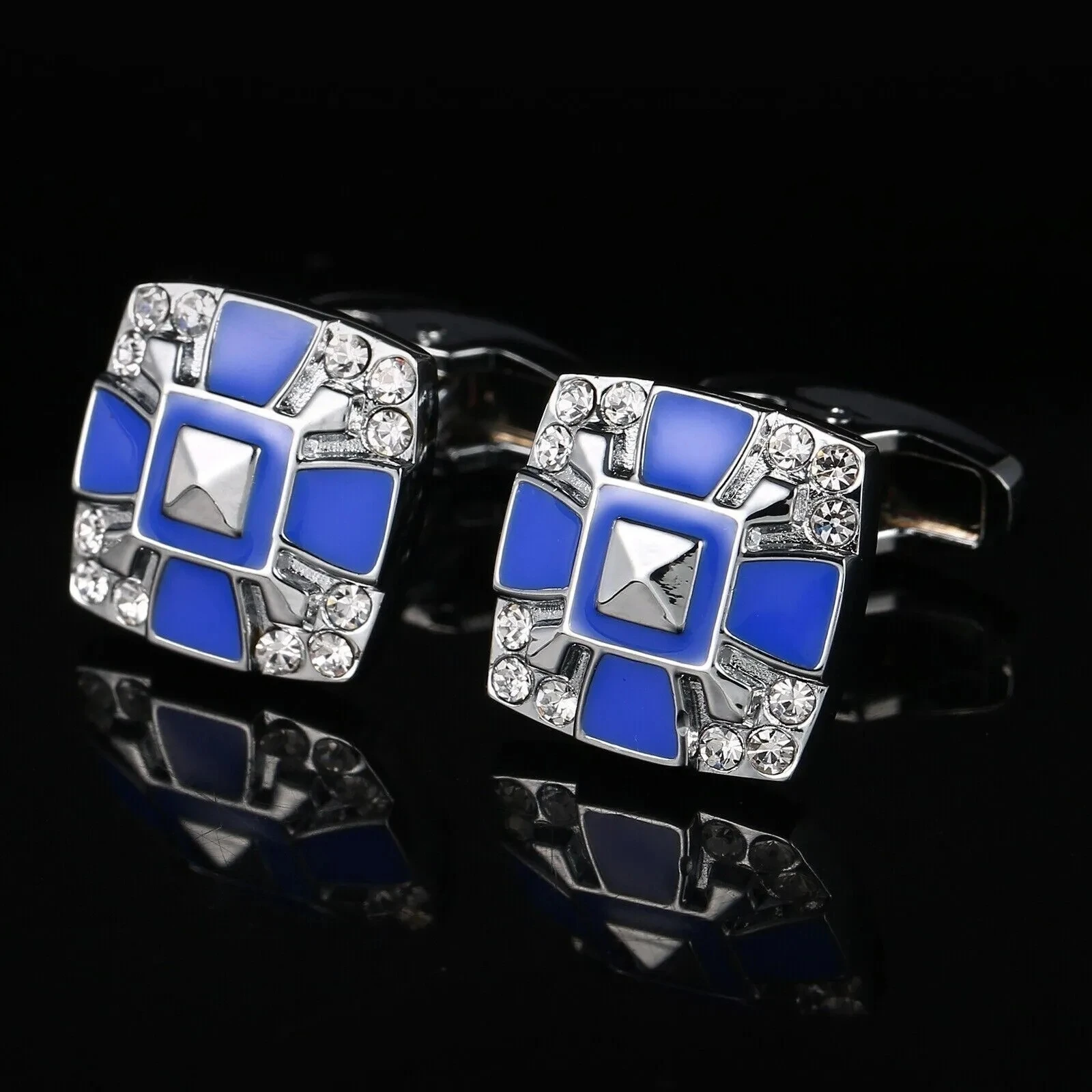 

Classical Men Cufflinks 1 Pair of Shirt Suit Cuff Links Jewelry Rhinestone Classic Cufflinks For Wedding Men