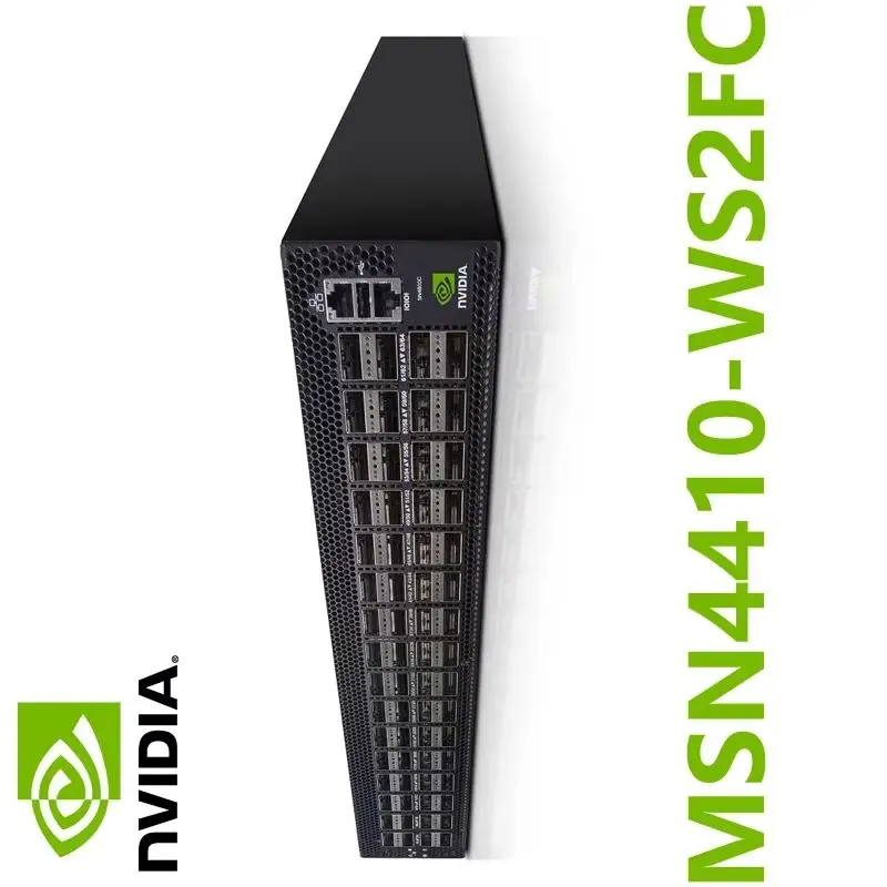 NVIDIA Mellanox MSN4410-WS2FC, Spectrum-3 400GbE 1U Open Ethernet Switch Cumulus Linux System 8x400GbE QSFP-DD28 8 QSFP-DD