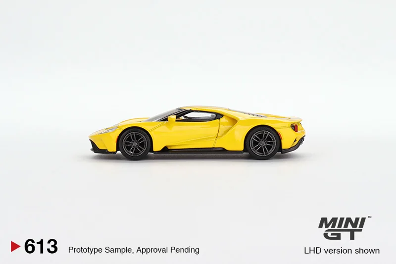 TSM Minigt 1/64 Minigt#613 Ford GT Triple Yellow Die-cast alloy car model toy collection gifts