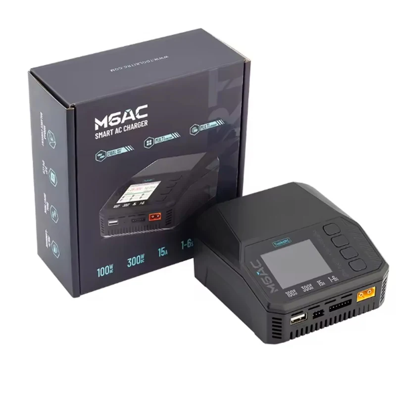 

ToolkitRC M6AC Smart Lipo Battery Charger Discharger AC 120W DC300W MAX30A for 1-6S Battery FPV Model Spare Part LiHV LIFE LILON