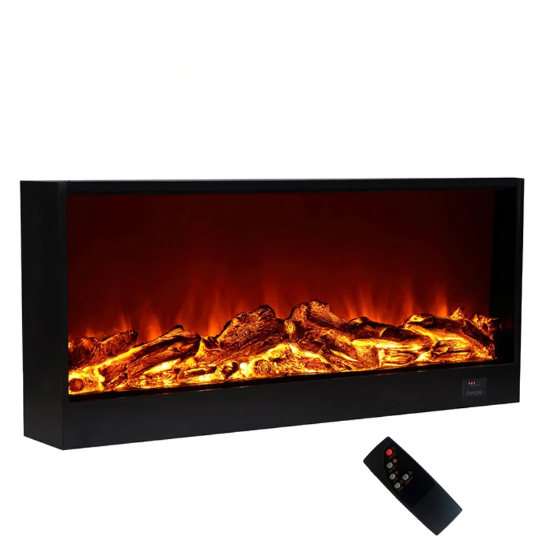 

Electric Fireplace Firebox Insert Burner Room Heater LED Optical Fire Artificial Emulational Flame Decoration Warm Air Blower