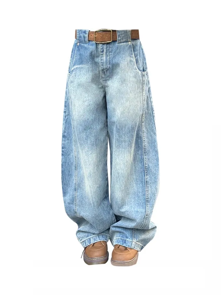 Wide Leg Pants Blue Formal Womens Summer Mesh Flowy Drawstrings Adjustable Spandex Lightweight Quick-Drying Kawaii Youth Cute OL