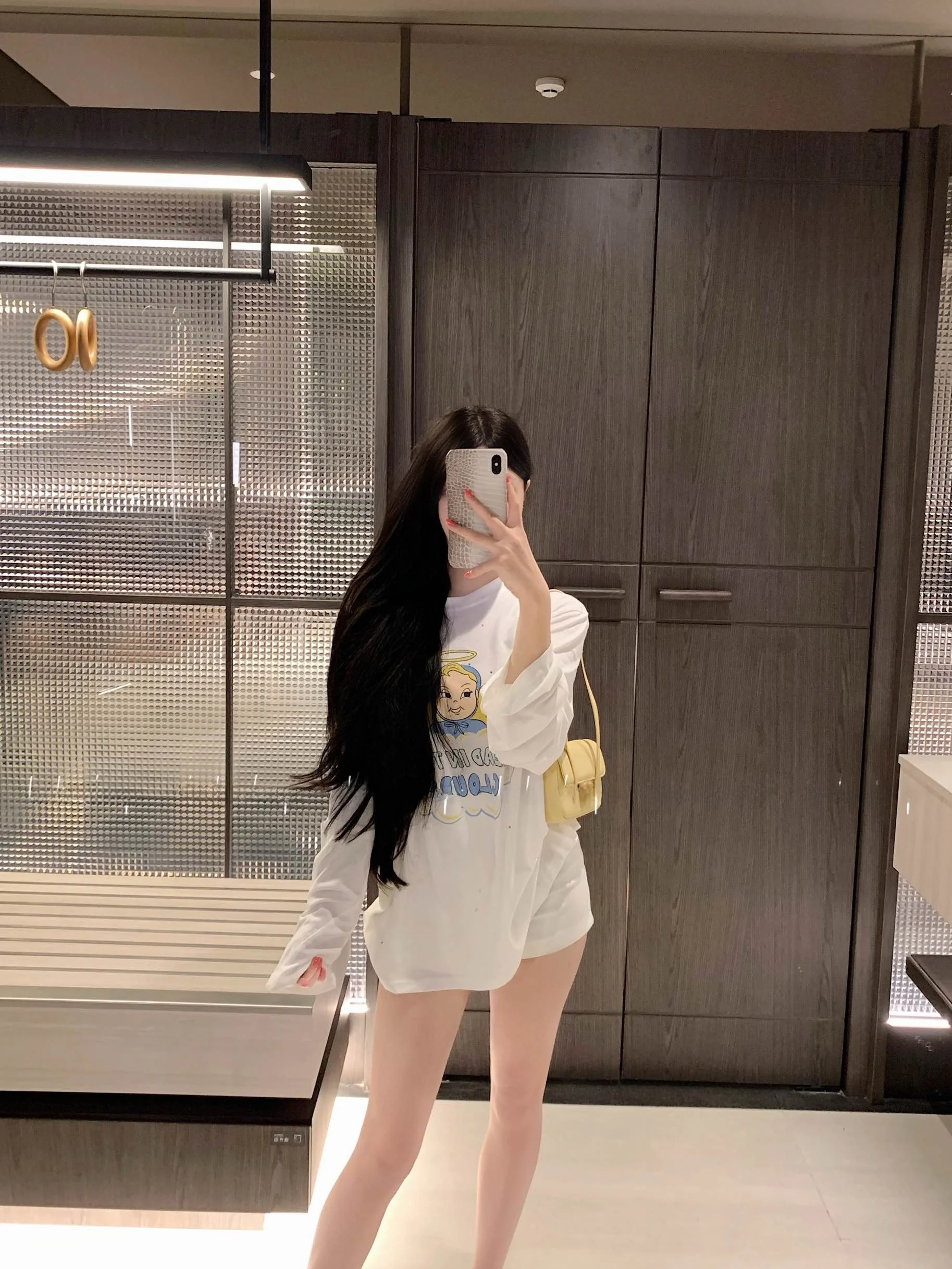 

Seoul Limited Angel Baby Print Long Sleeve Lightweight Sun Protection Cover up Women's Loose Fit Cotton T-Shirt Summer 2026
