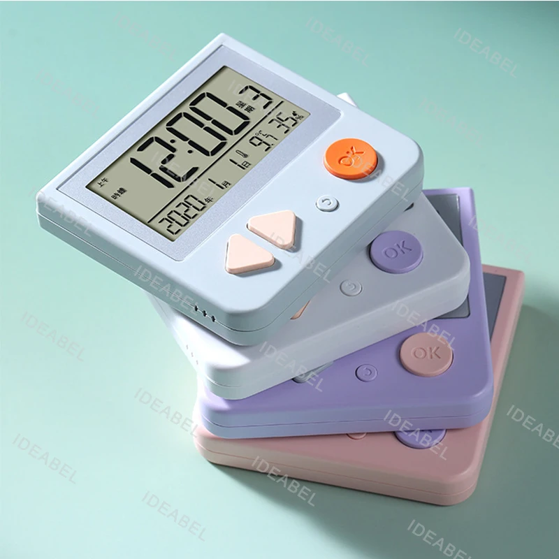 Multifunctional Electronic Alarm Clock Year Month Day Week Display Indoor Temperature and Humidity Timer Backlight Home