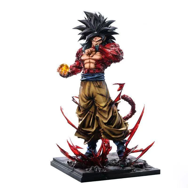 33cm Dragon Ball Z Anime Ssj4 Goku Figur mit Austauschbaren Händen Super Saiyan 4 Goku PVC Actionfiguren Sammlermodell Spielzeug Geschenke