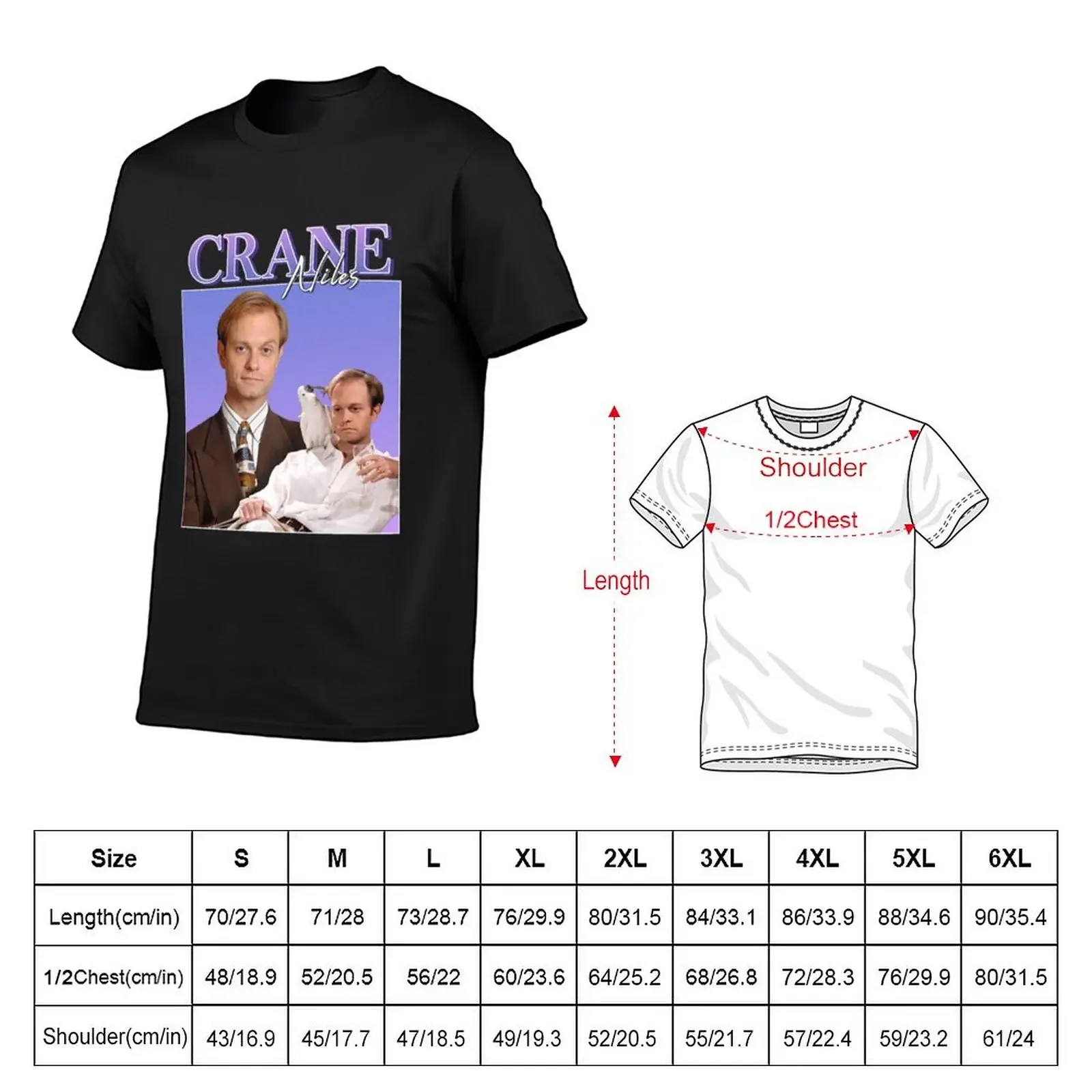 Niles Crane Vintage Retro Fan Gifts T-Shirt plus sizes graphics heavyweight t shirts for men