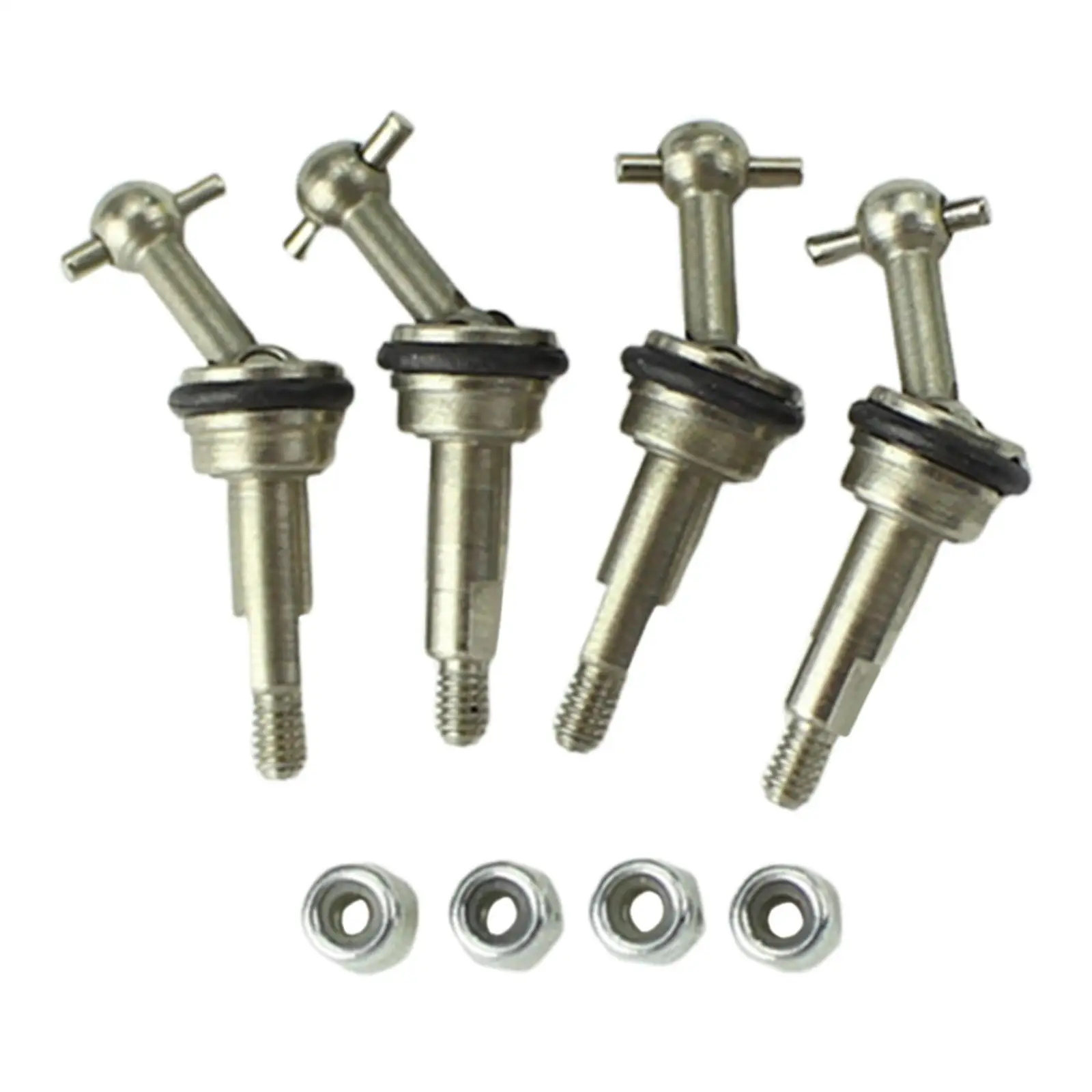 4PCS Metal Universal Driveshafts Dog Bone Replacement Part for WLtoys K969 K979 K989 K999 P929 P939 1:28 RC Car Car