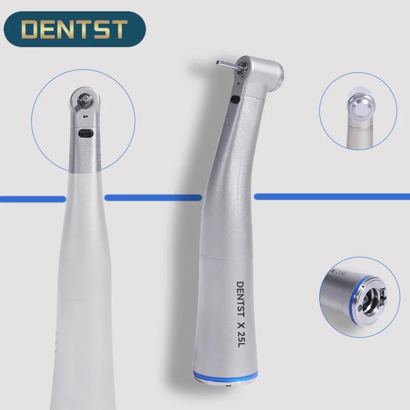 

Dentistry Micromotor Dental Against Contra Angle Handpiece 1:1 Direct Drive Low &High Speed Handpiece LED Fiber Optic 2.35mm Bur