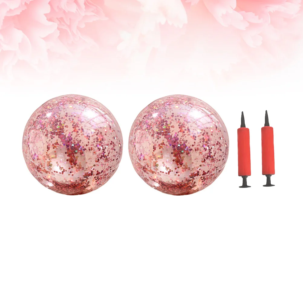 ลูกบอลชายหาดกลิตเตอร์ 4 ลูก ขนาด 40 ซม. 60 ซม. สีสันสดใส ทนทาน เหมาะสำหรับเล่นกลางแจ้ง เกมส์ในสระ ฝึกทักษะการจับและโยน