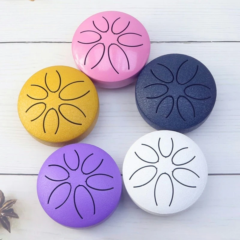 Mini Steel Tongue Drum 3 Inch Glucophone Pentatonic 6 notes Tank Drum for Kids Handpan Gifts