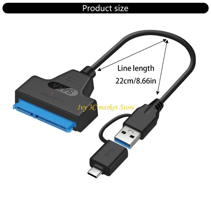 كابل محول القرص الصلب D7YC ، USB مع نقل سريع للهاتف المحمول الخارجي #6