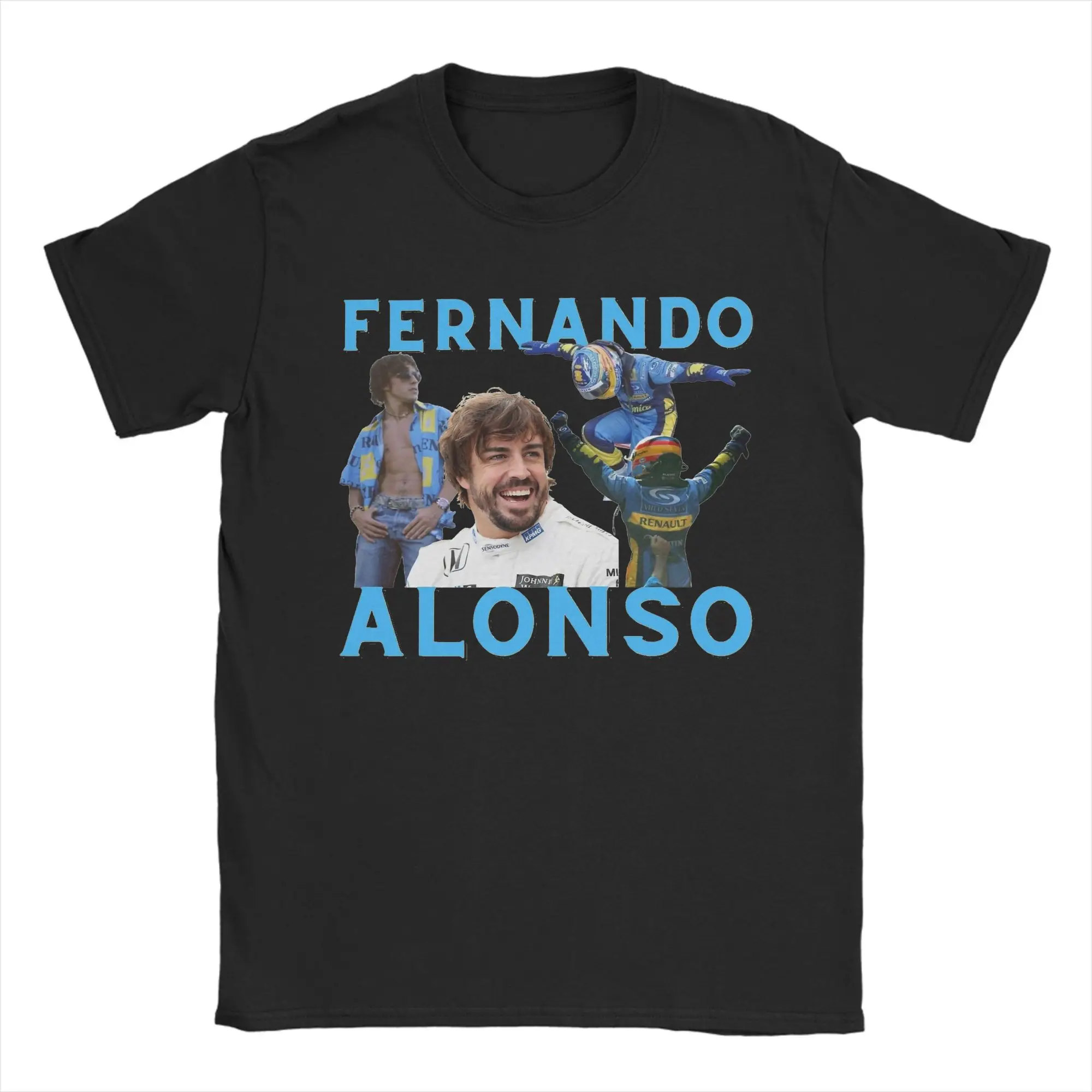 

Футболки Fernandos Alonsos, мужские забавные футболки из чистого хлопка, футболки с круглым вырезом, топы с короткими рукавами, идея подарка
