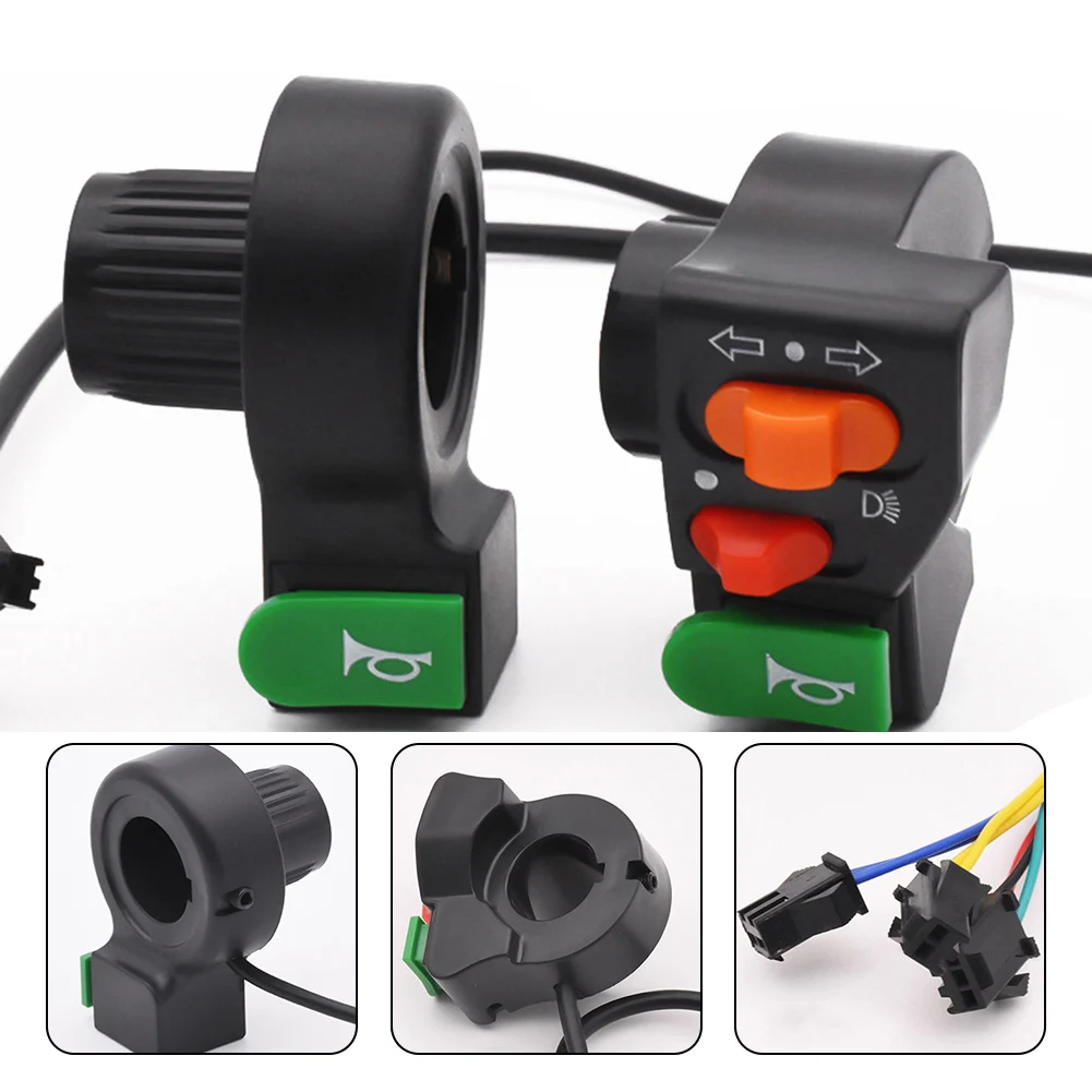 3 In1 Motorcycle Switch Electric Bike Scooter Light Turn Signal ON/OFF Button For 7/8 Inch Diameter Handlebars Motorbike Parts