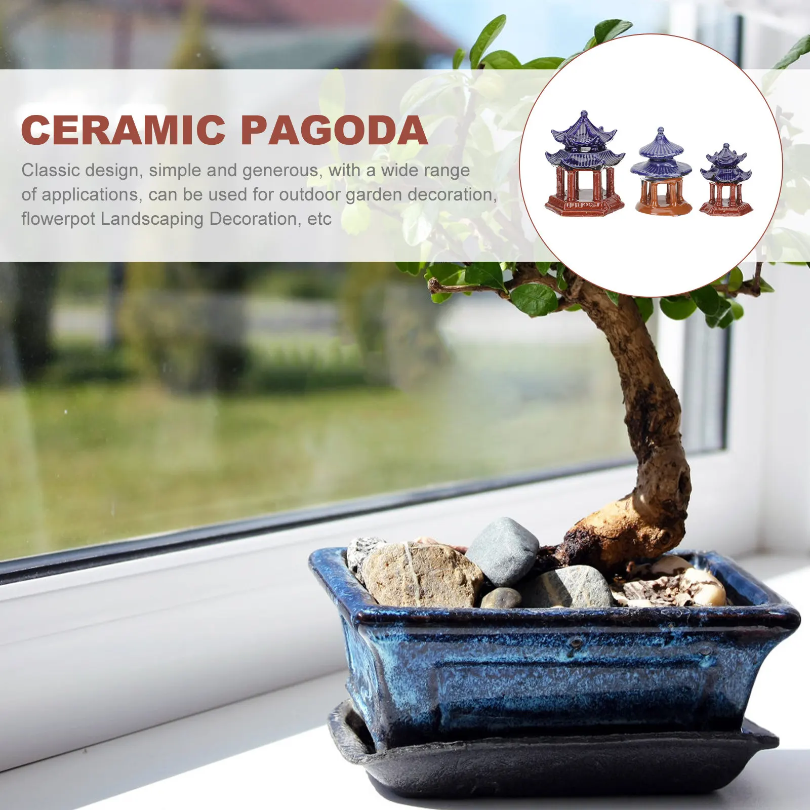 3 Peças Pavilhão Cerâmico Mini - Aquarium Fish Tank avaliação e preço