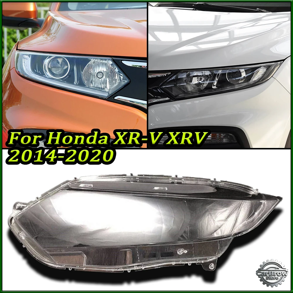 Auto Lamp Shade Glass Replace Original Lens For Honda XR-V XRV 2014 15 16 17 18 19 2020 Headlight Shell Headlamp Cover Lampshade