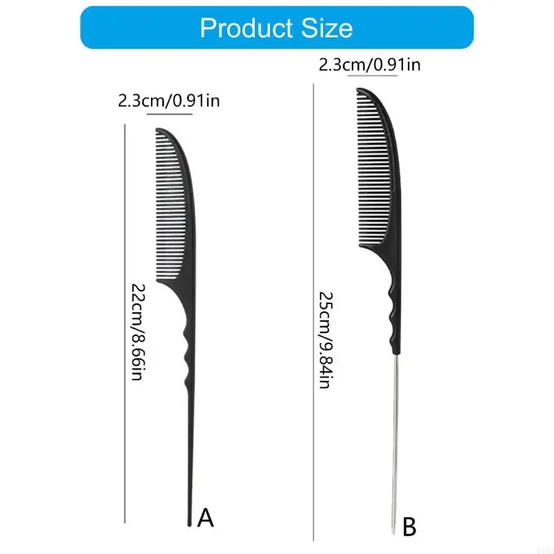 918D karbon serat menggoda sisir rambut sisir menggerakkan sisir rambut pin pin ekor alat penata rambut untuk rumah dan