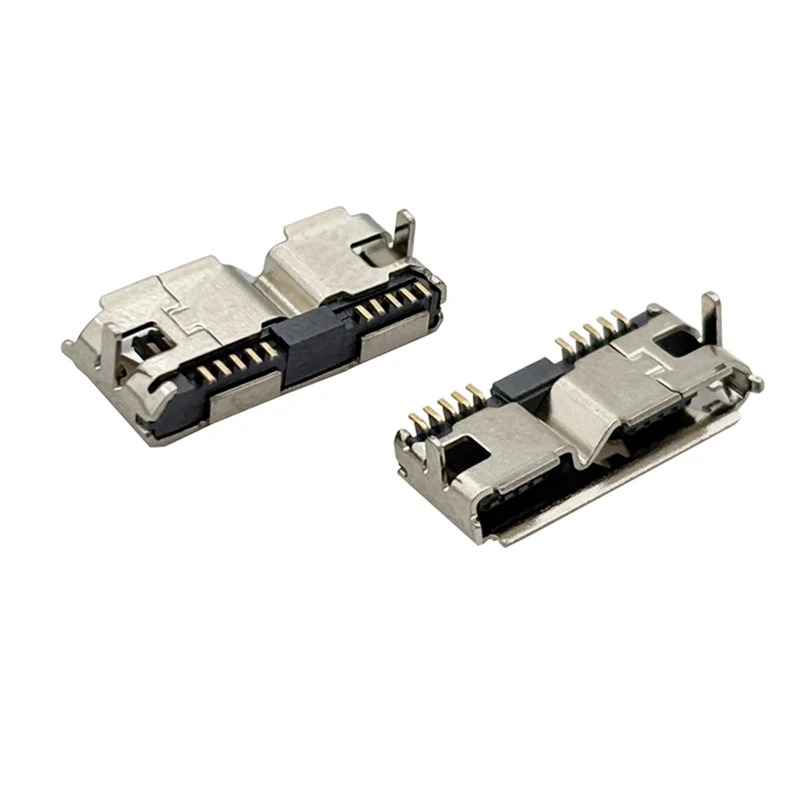 10PCS USB female connector, male connector, type-C interface, round-shaped MICRO connector, socket connector, MINI-USB