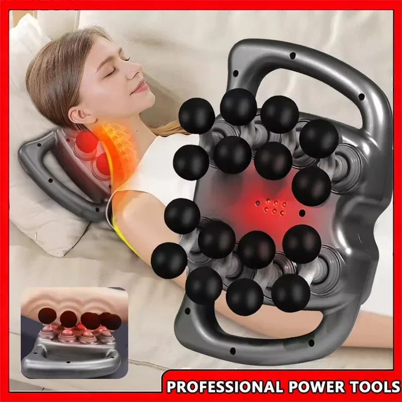 

Fascia Gun 16-Head Muscle Massage Gun Professional Body Leg Back Shoulder Waist Fascia Gun High Frequency Vibration Massager Gun