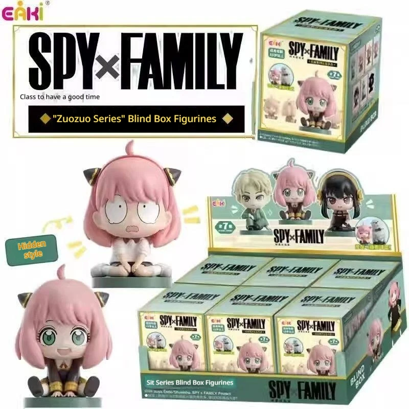 EAKI Spy X Family Blind Box Sitting Series Anime-Sammelfigur Desktop-Dekoration Geschenk für Anime-Sammler und Fans