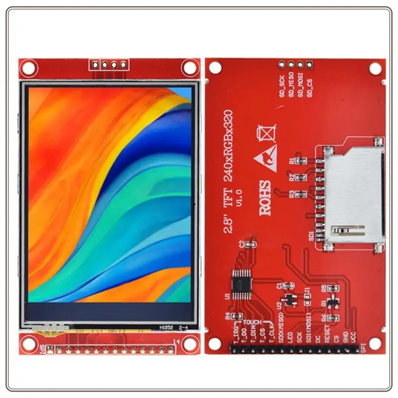 موثوقة-240X320 2.8 بوصة SPI TFT LCD لوحة اللمس وحدة المنفذ التسلسلي مع ملحق عرض PCB ST7789V ، 240X320 2.8 بوصة SPI TFT L