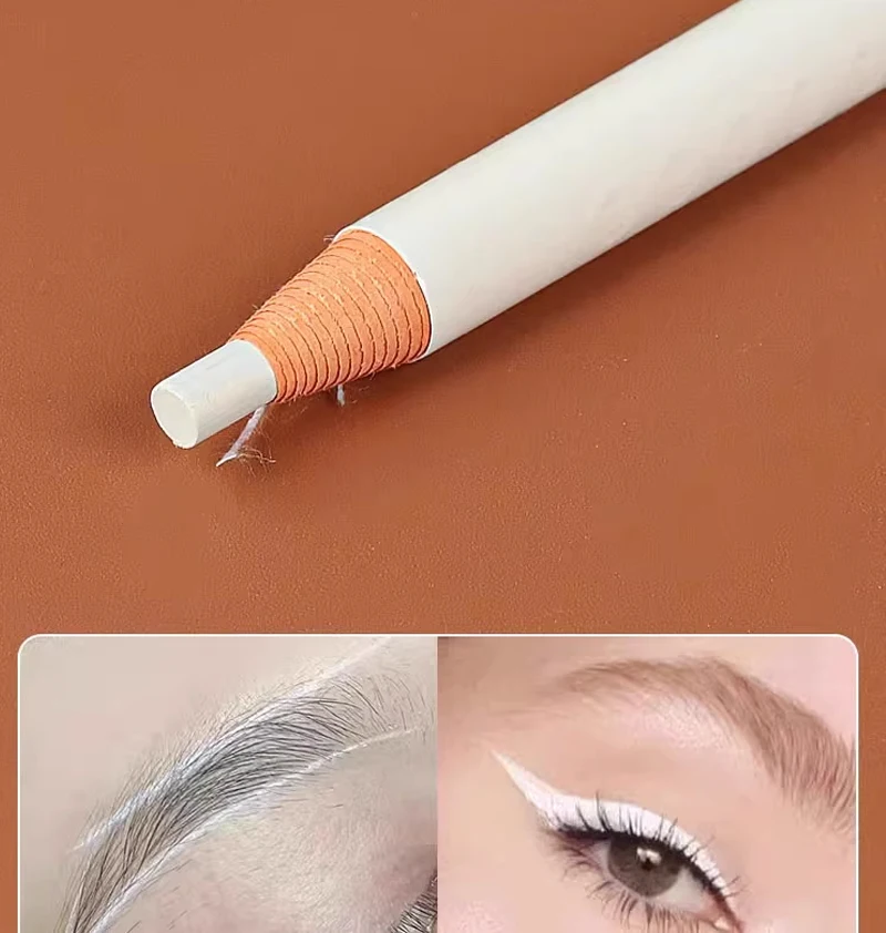 5pcs White Eyebrow Pencil 1818 Microblading Waterproof Markpen for Tattoo Makeup Natural Persistent for Surgical Skin Marker