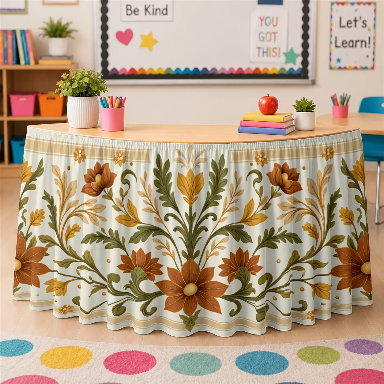 One-piece elegant vintage floral vine tablecloth - with plant pattern, suitable for weddings and birthdays