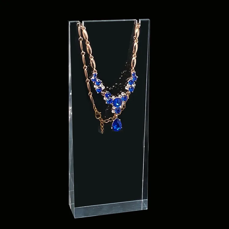 Acrylic High Quality Fashion Transparent Triangle Crystal Jewelry Display Stand Necklace Earrings Shooting Display Set Square