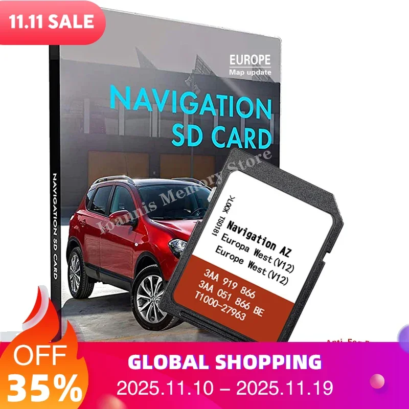

Sat Nav SD Card RNS315 AZ V12 WEST for VW Map Naving Card Update Version Europe Navigation
