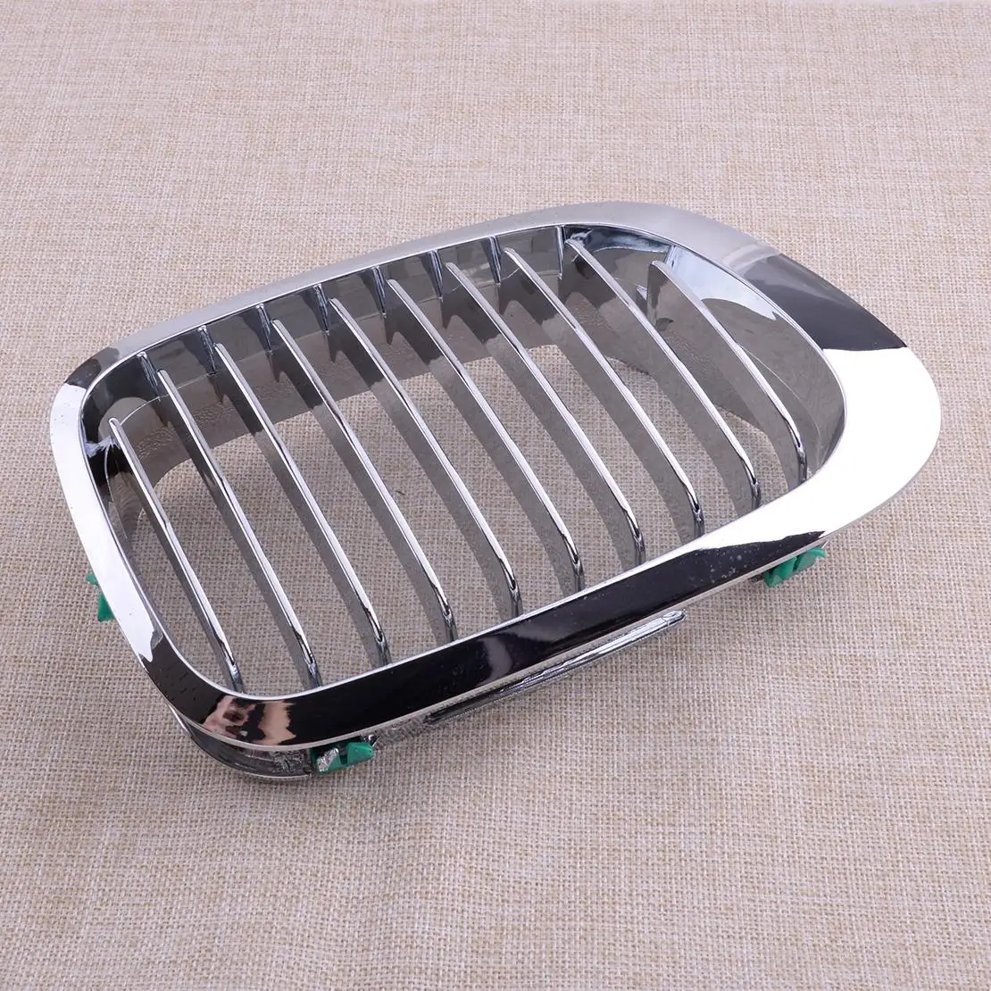 1 Pair Chrome Style Front Hood Kidney Grilles Covers Fit For BMW 3 E46 325Ci 330Ci Coupe Pre-LCI 1999-2002 2-Door view 4