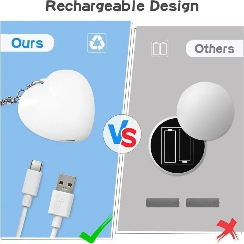 اللمس الحساسة ضوء مضيئة شحن عبر الحدود حقيبة المفاتيح الحب ليلة ضوء LED لطيف عيد ميلاد هدية عيد الميلاد #3