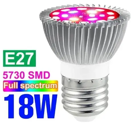 Nice 85-265V LED Full-spectrum Plant Growth Bulb E27 Plant Lamp LED Lamp Indoor Flower Seed Hydroponic Growth Lamp