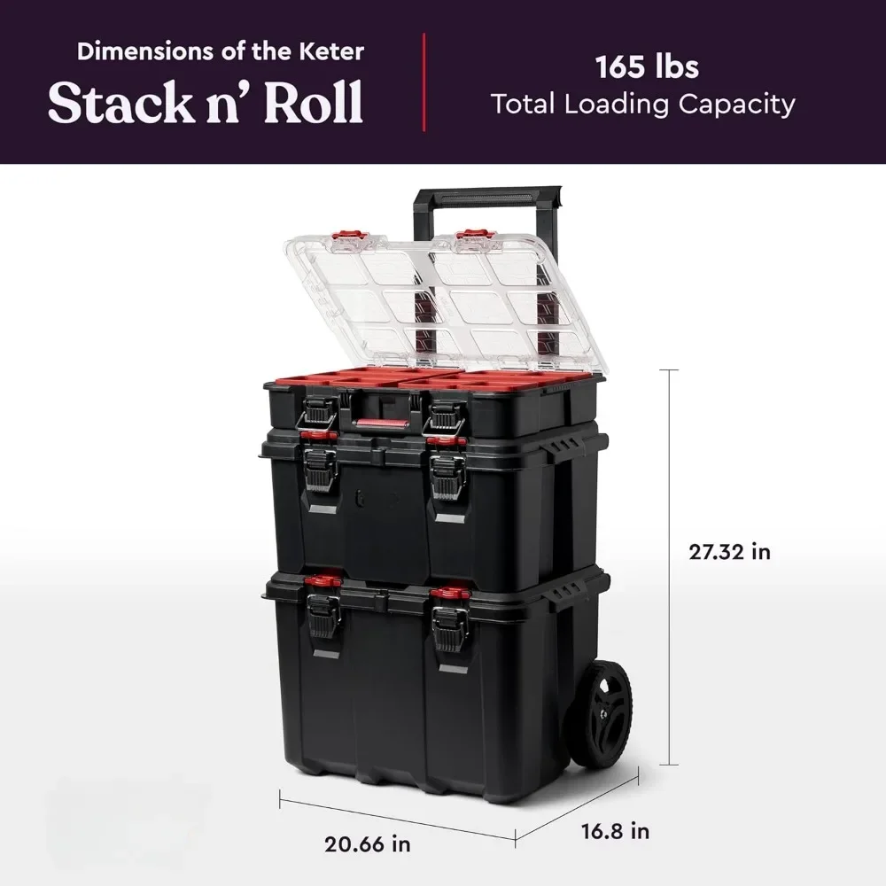 Kotak Peralatan, Penyimpanan dan Organisasi Peralatan Bergerak, Sistem Kotak Peralatan Modular Resin 3 Bagian, Kotak Peralatan