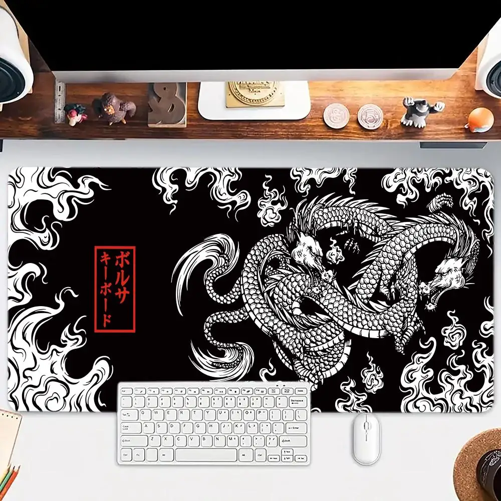 

Anime Dragon Ghost Design Mouse Pad Large mouse pad, desk pad, anti slip base, washable for office and home use