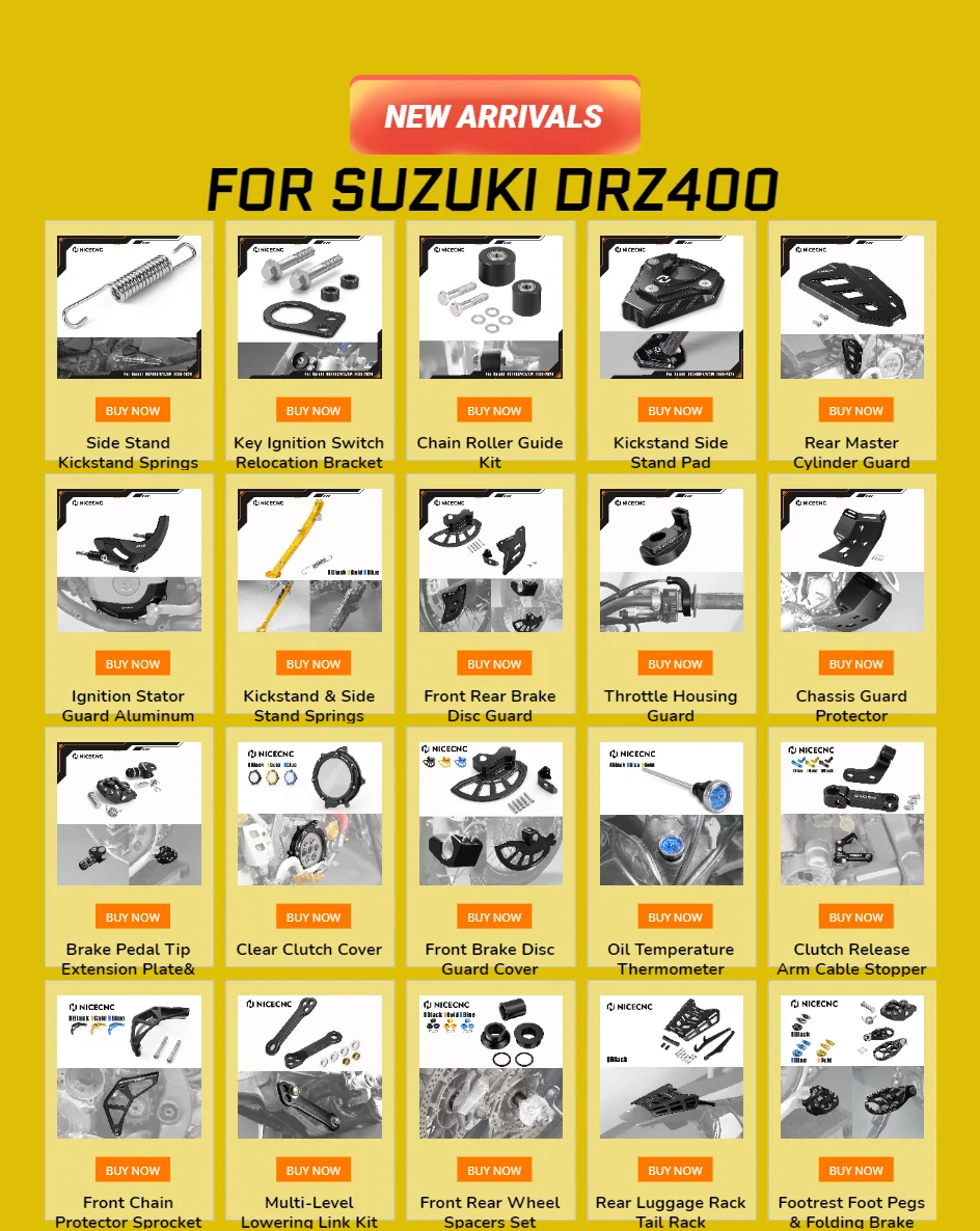 Für Suzuki DRZ 400 S DRZ400S 2000–2024 DRZ400 SM 2005–2024 breite Fußrasten-Fußrasten und klappbare Bremspedal-Spitzenverlängerungsplatte – Detail 1