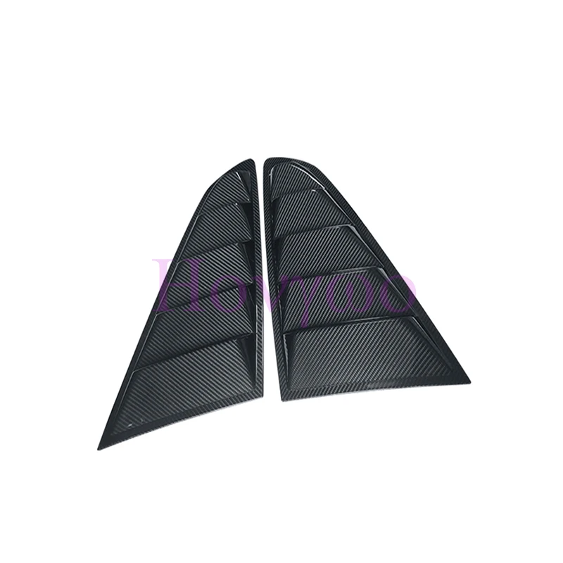 Car Accessories Real Carbon Fiber Window Rear Quarter Window Louvers Side Air Vent Cover For Ford Mustang 2015-2023 view 5