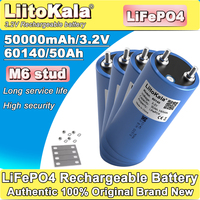 4-28pcs LiitoKala 60140 LiFePO4 Cell 3.2V 50Ah | 250A Discharge, ≤0.8mΩ, -20°C~50°C | w/ Connector, Extra Busbar for 4 Units
