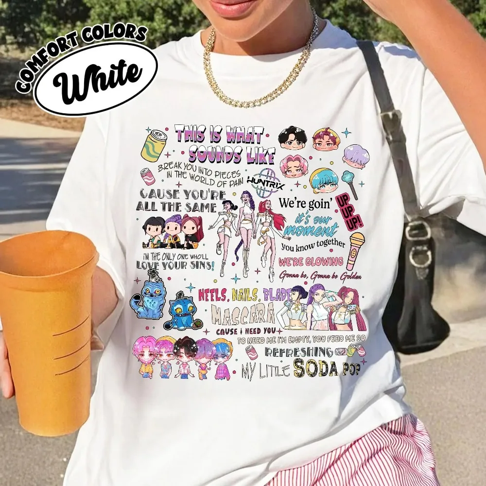 KPDH مروحة تنزيل رقمي Huntrix Girl Png ملف Saja Boys Fan تي شيرت Kpop Idol Group Merch Gift Kpop Fans Demon Hunter Anime #3