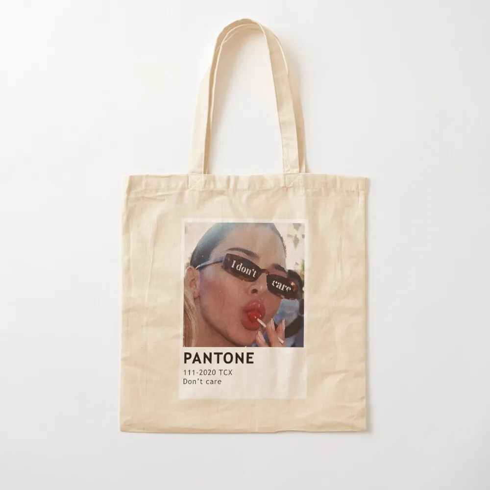 Pantone Kendall Don't Care Tote Bag tote custom personalized shopping bags foldable Gift Canvas